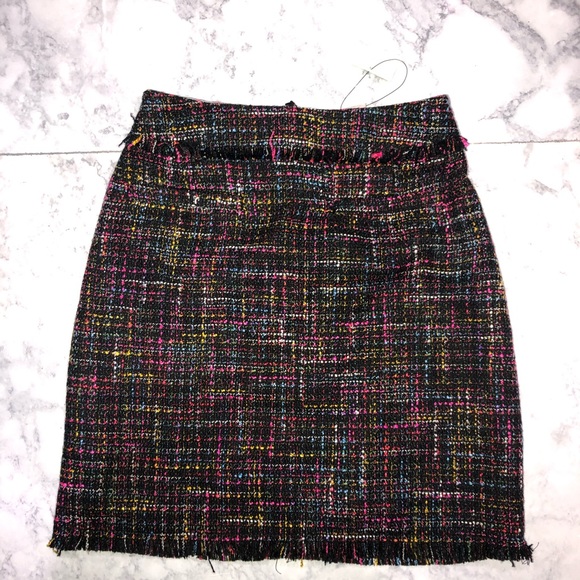 NWT H&M TEXTURED WEAVED SKIRT MULTICOLORED - Picture 3 of 6